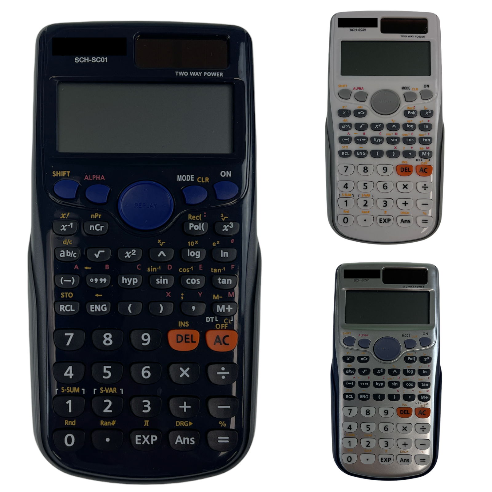 V563-SCH-SC01-3PCS-161222-00 3x Scientific Calculator Universal Student Office Maths Mathematics School - Image 1
