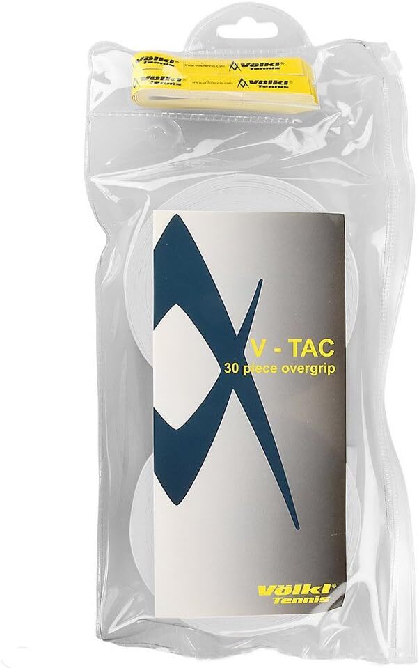V563-TAVVTW30-150320-00 Volkl V-Tac Overgrips Bulk Tennis Badminton Squash Over Grip - White (30 Pack) - Image 1