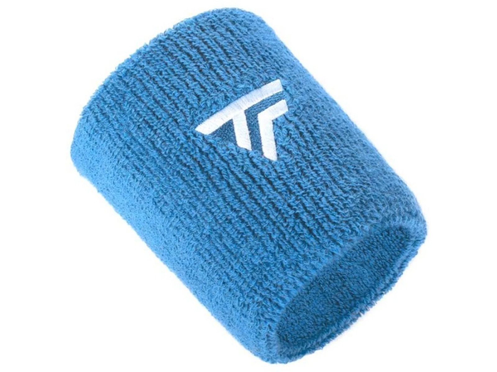 V563-TZAWA-1PK-177465-00 Tecnifibre Tennis XL Wristband Wrist Bands Sweatband Sport Squash Cotton - Azur - Image 1