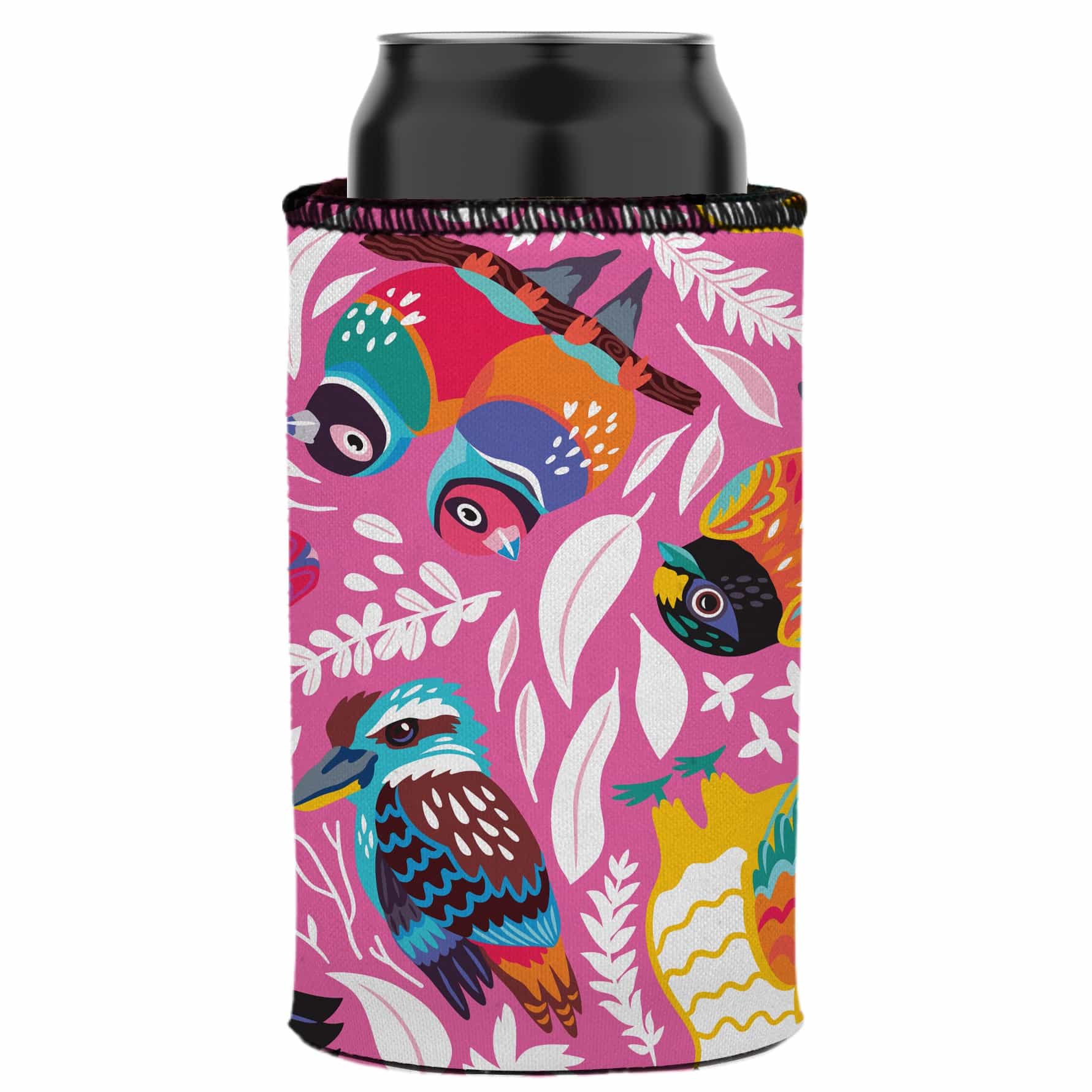 V570-ST-2020-A-202503260852-00 Aussie Birds Stubby Cooler - Standard - Image 1