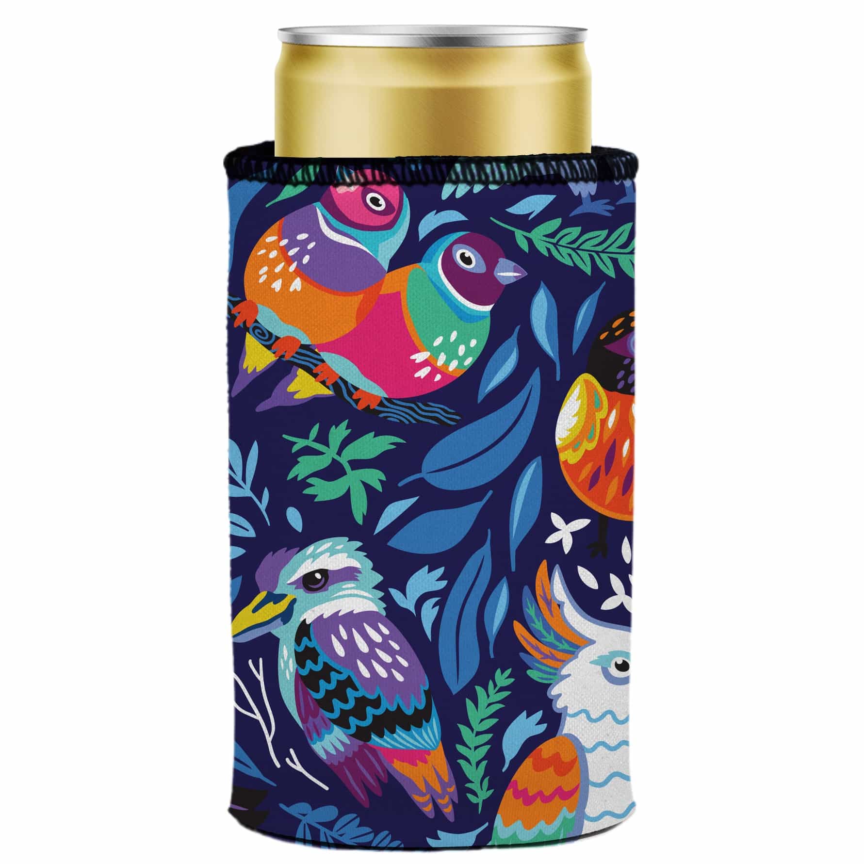 V570-ST-2026-A-202503260847-00 Aussie Birds IV Stubby Cooler - Standard - Image 1