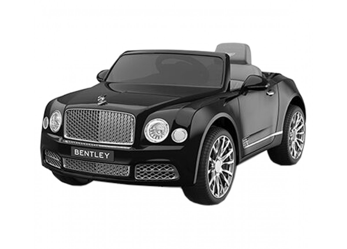 V572-GS-8010278R-BLK-151006-00 Bentley Mulsanne Kids 12V Electric Ride On - Black - Image 1