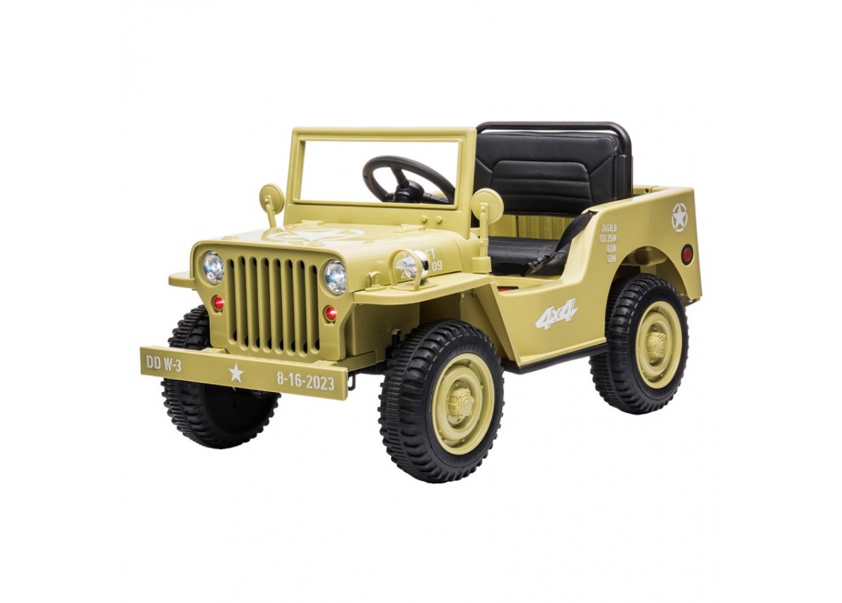 V572-GS-8910005-2R-KHA-151008-00 Go Skitz Major 12V Electric Ride On - Khaki - Image 1