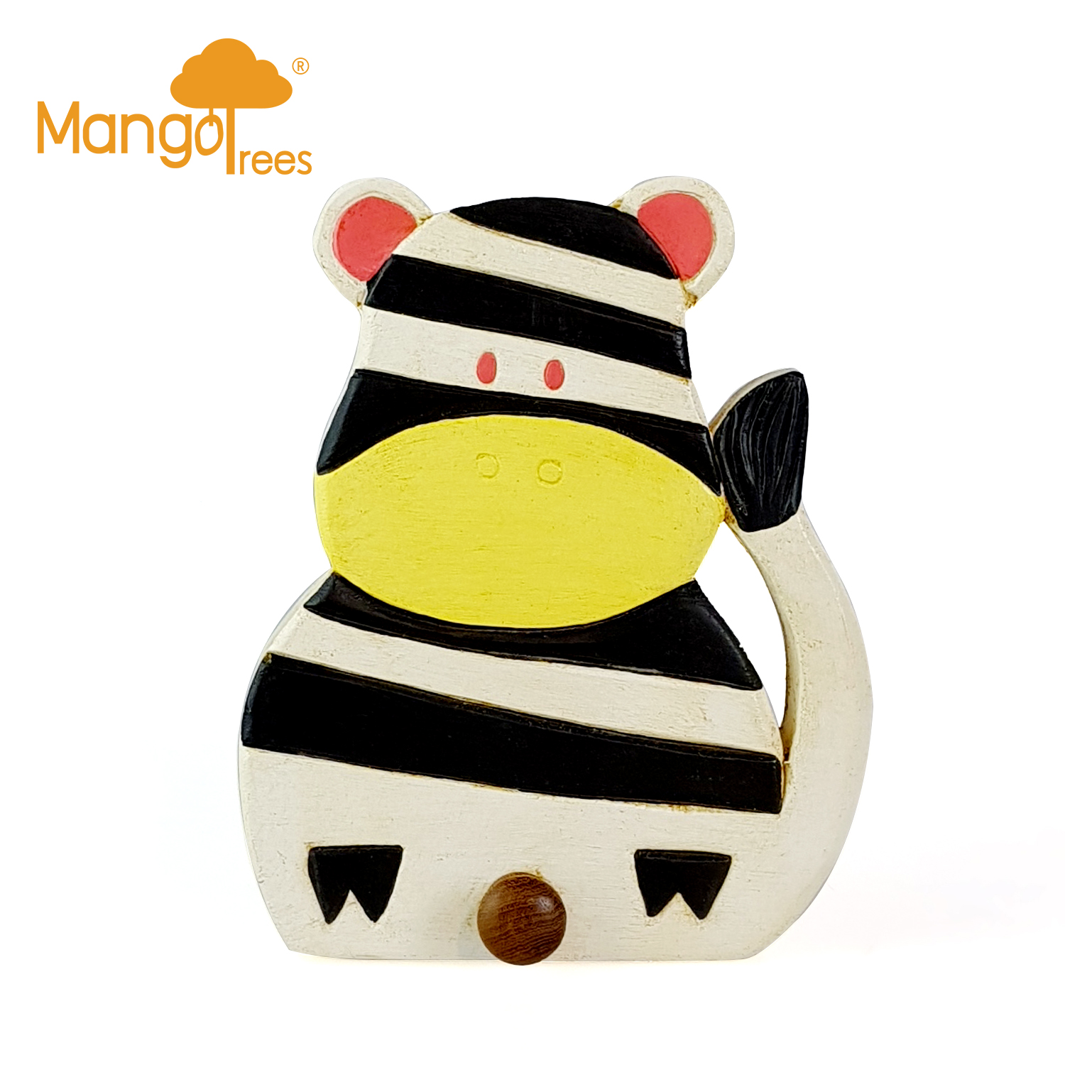 V574-PLANETHOOK-ZEBRA-131552-00 Wooden Wall Hooks Zebra - Image 1