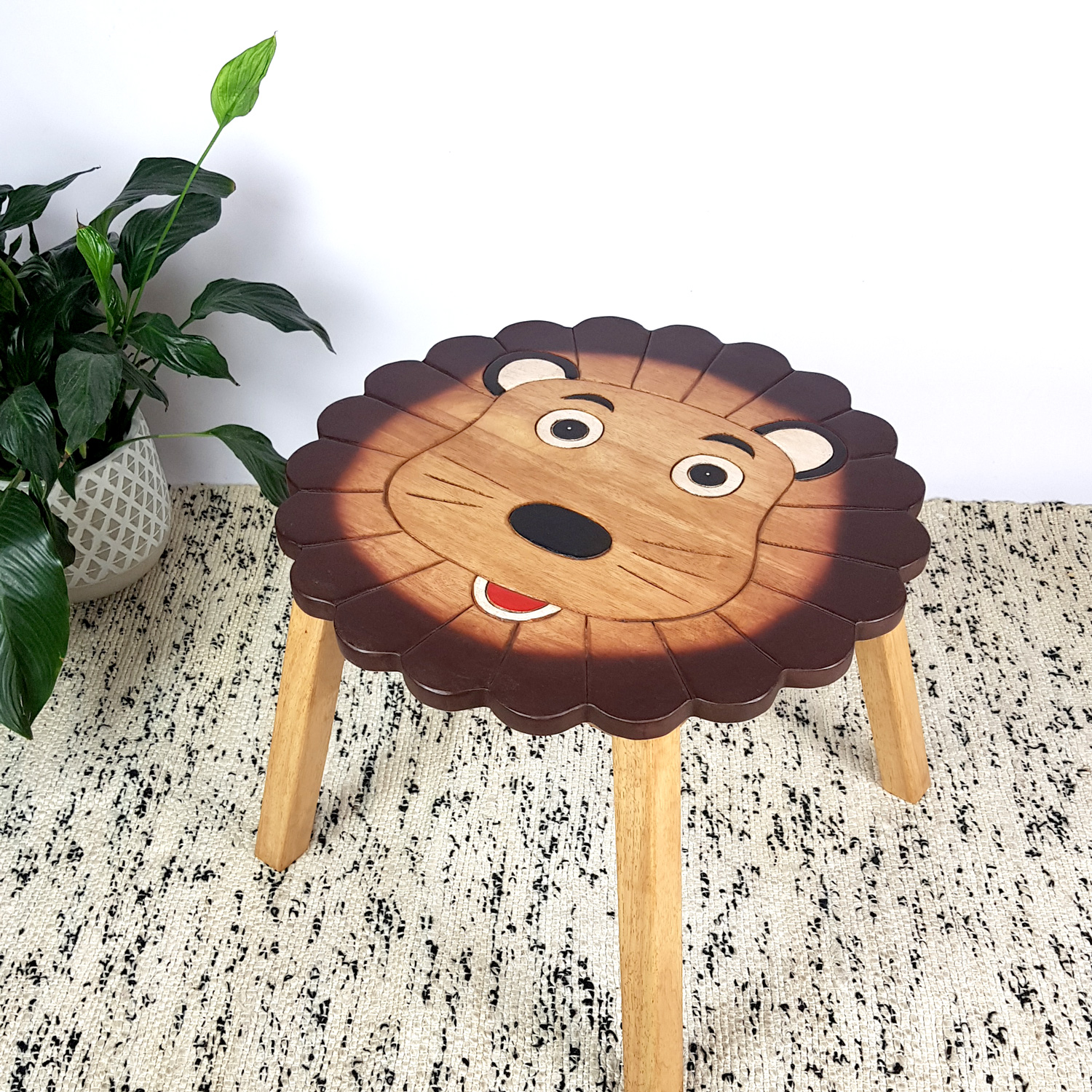 V574-PLANETTABLELION-131568-00 Kids Wooden Table Lion - Image 1
