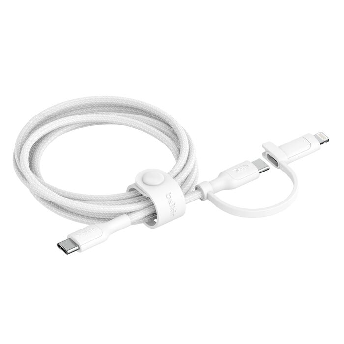 V578-CAC003FQ15MWH-202505231045-00 Belkin BoostCharge Pro 2-in-1 Cable Usb-C to USB-C + Lightning Connector - Image 1