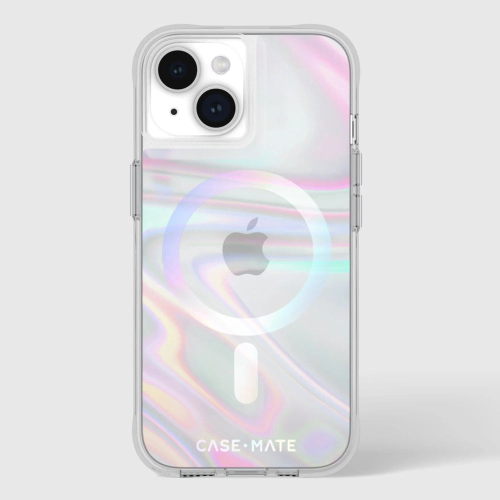 V578-CM051514-226674-00 Case-Mate Soap Bubble MagSafe Case For iPhone 15 Plus - Iridescent - Image 1