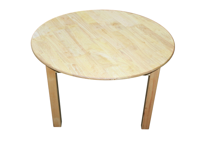 V59-110-01_4 Rubberwood Round Table 90 - Image 1