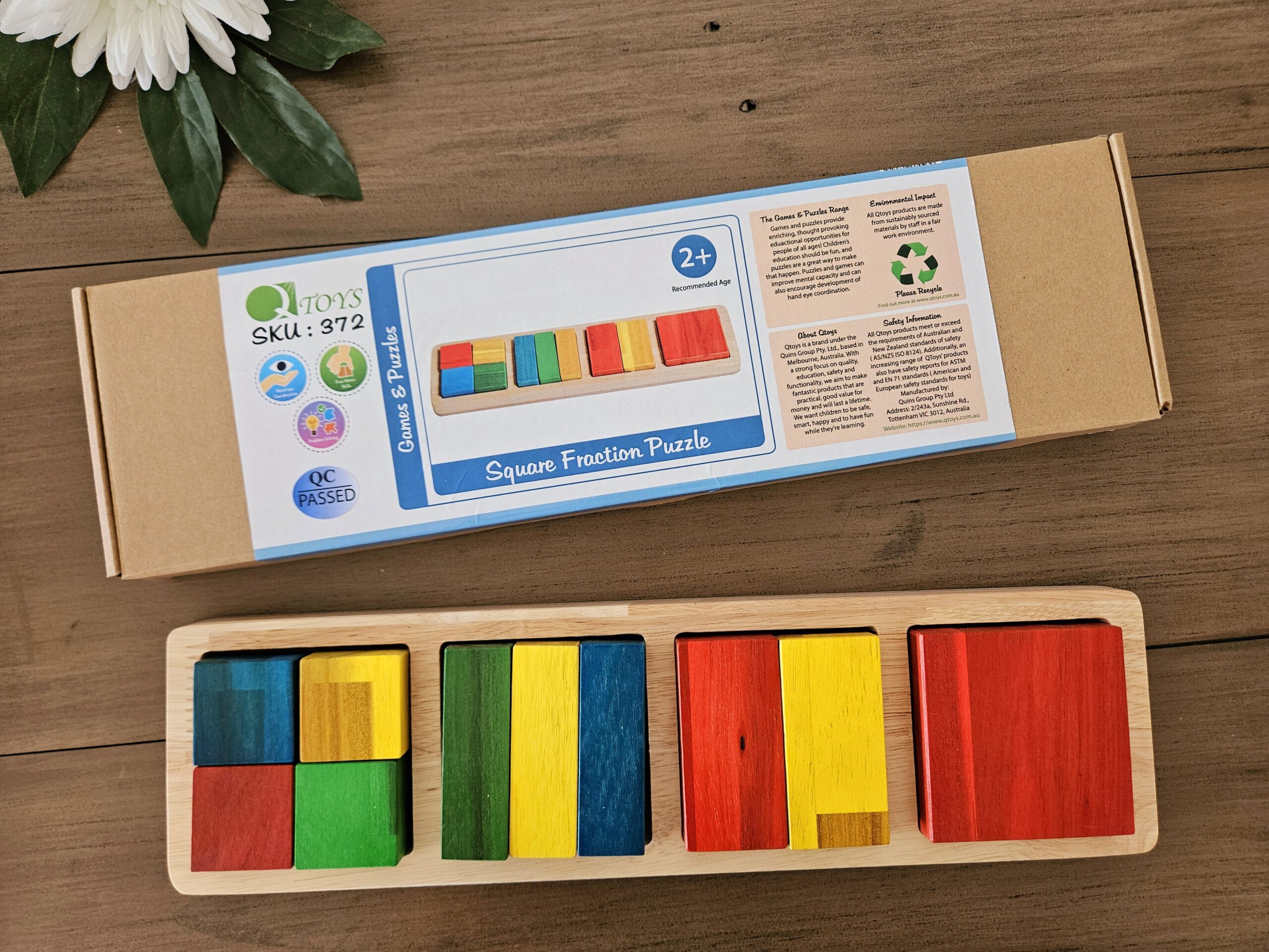 V59-372-202503201036-00 Square Fraction Puzzle - Image 1