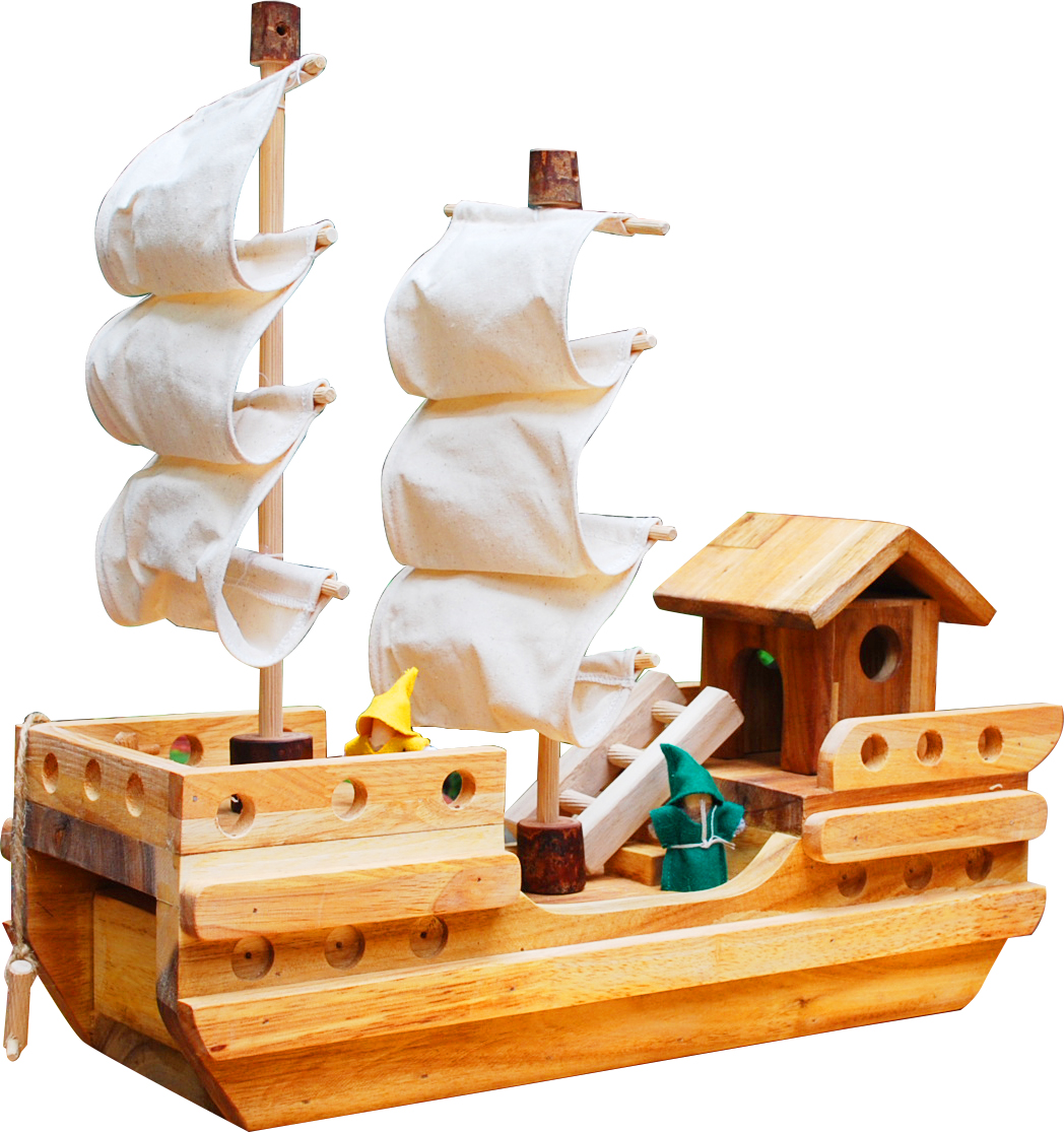 V59-860-01_7 Wooden Pirate Ship - Image 1