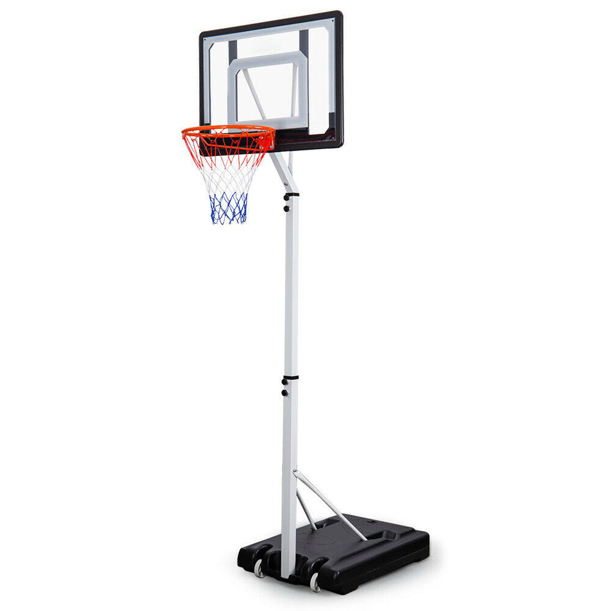 V610-BAS-HOOP-034-218871-00 Portable Basketball Hoop Stand System Height Adjustable Net Ring Kids Junior - Image 1