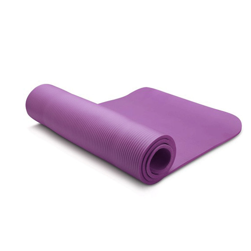 V610-YOGMAT-10-PUR-219053-00 10mm Extra Thick NBR Yoga Mat Gym Pilates Fitness Exercise - purple - Image 1