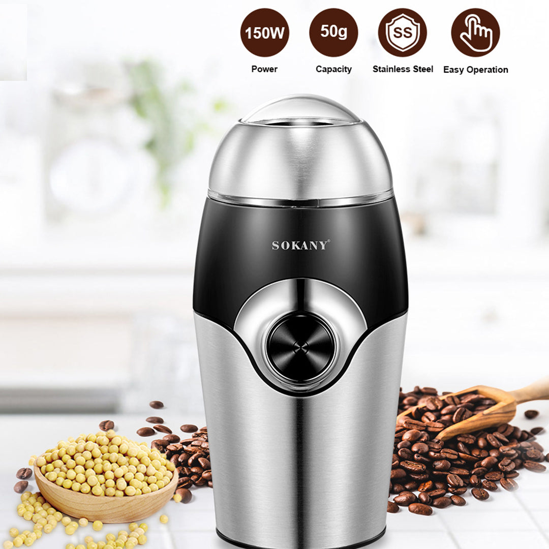V612-SOK_COFFEEGRIND-202503310930-00 Sokany Electric Coffee Grinder Stainless Steel Blades - Image 1
