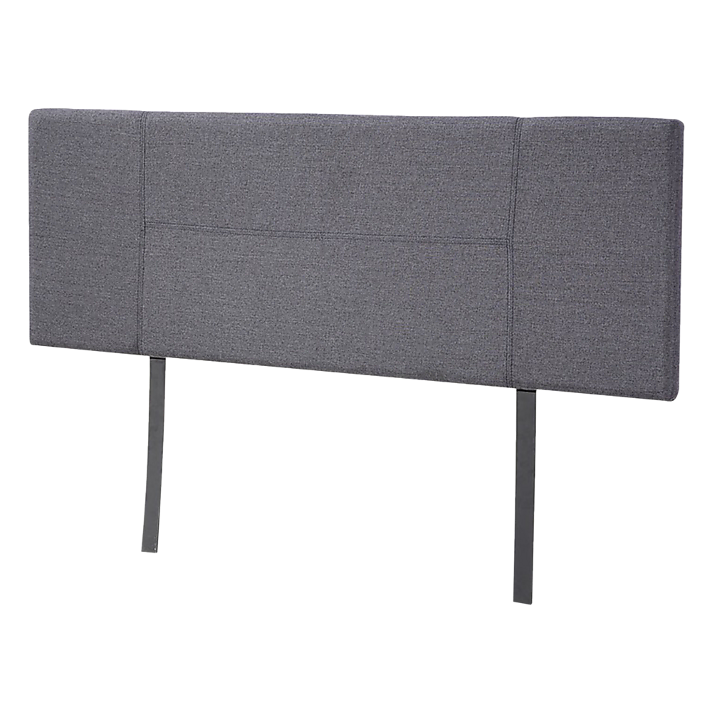 V63-800777-9252-00 Linen Fabric Queen Bed Headboard Bedhead - Grey - Image 1