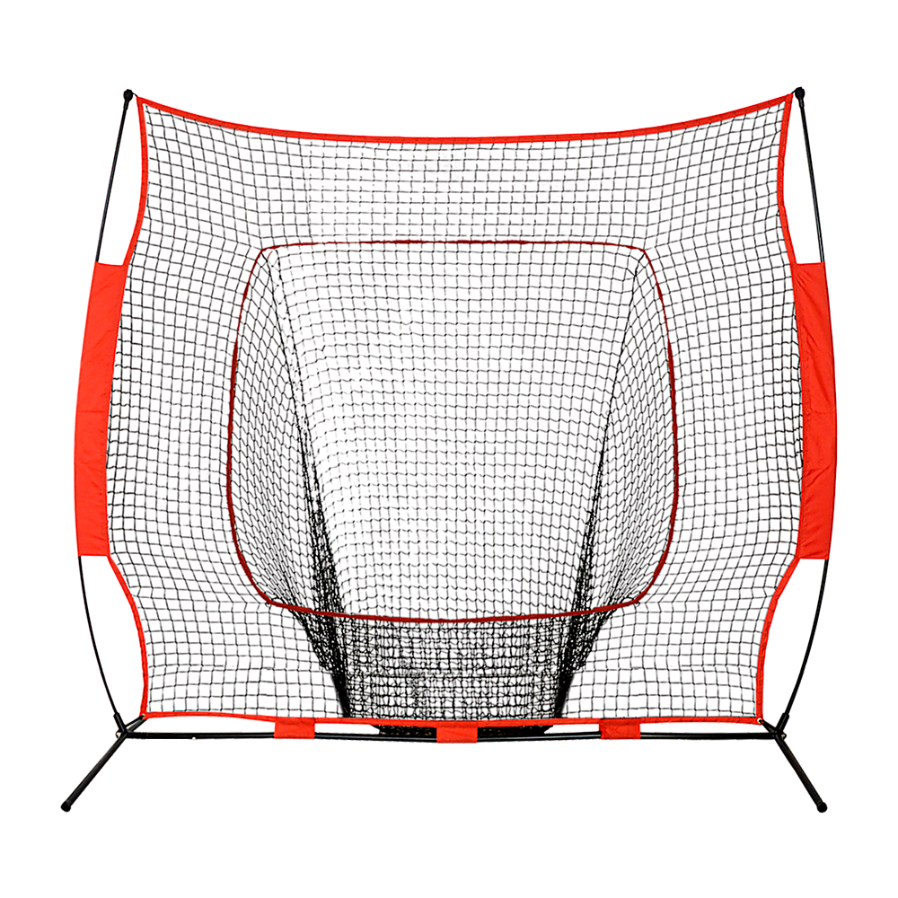 V63-827091-26773-00 Portable Baseball Training Net Stand Softball Practice Sports Tennis - Image 1