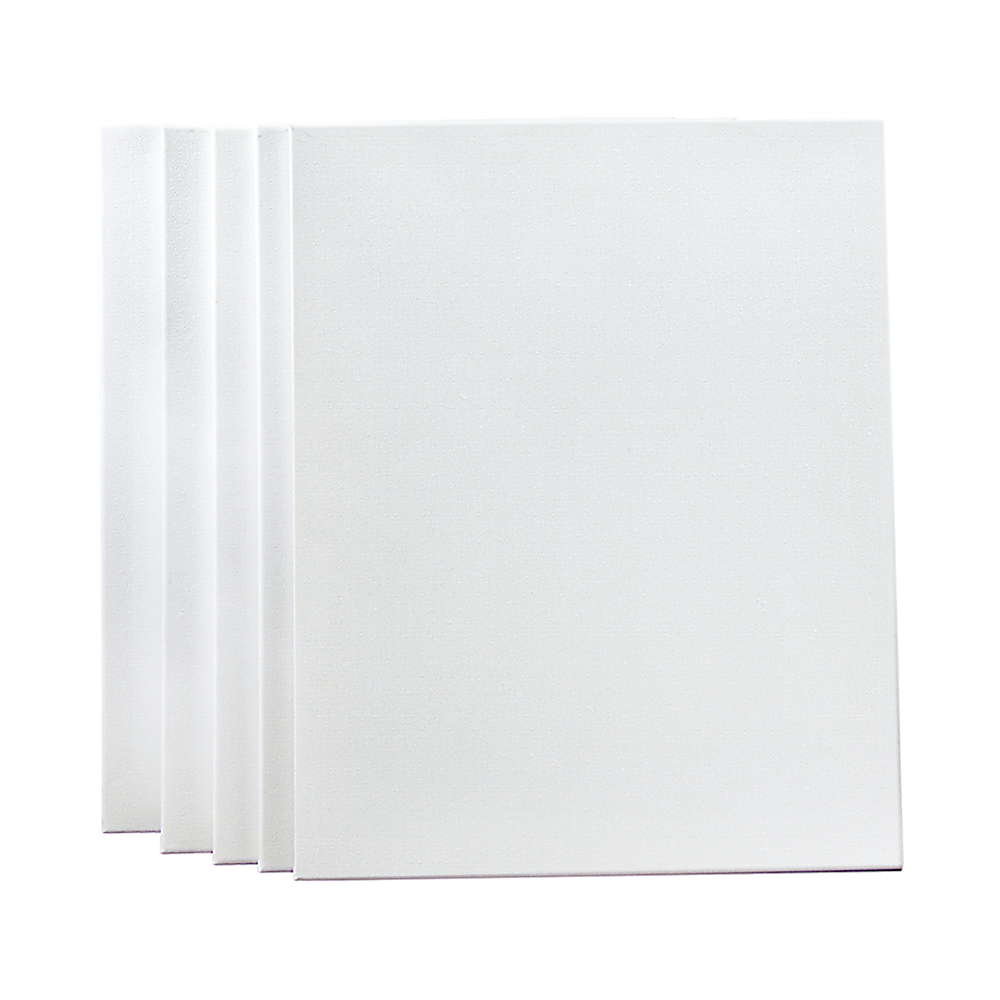 V63-828101-26449-00 5 pack of 50x60cm Artist Blank Stretched Canvas Canvases Art Large White Range Oil Acrylic Wood - Image 1