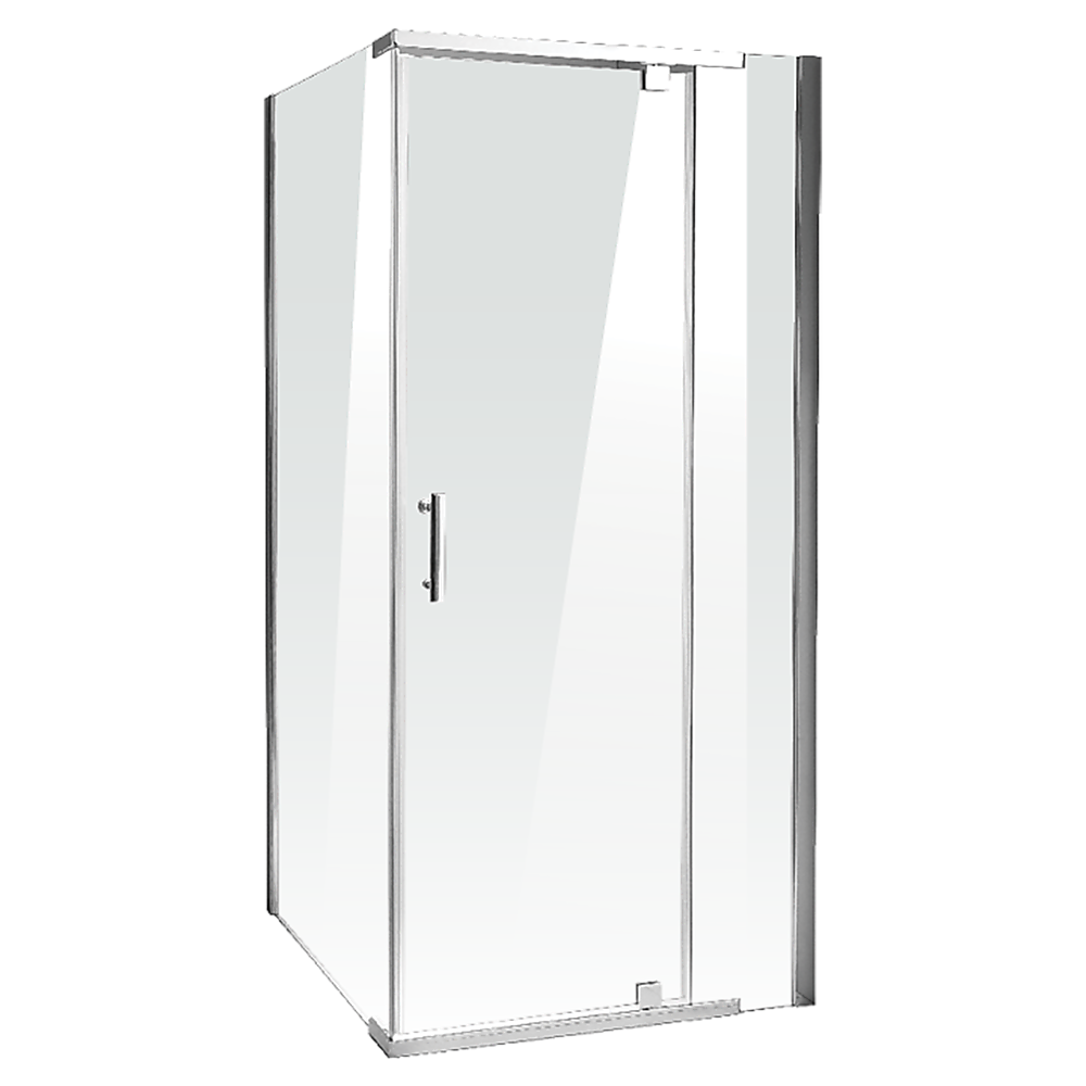 V63-829091-26082-00 Shower Screen 1000x900x1900mm Framed Safety Glass Pivot Door By Della Francesca - Image 1