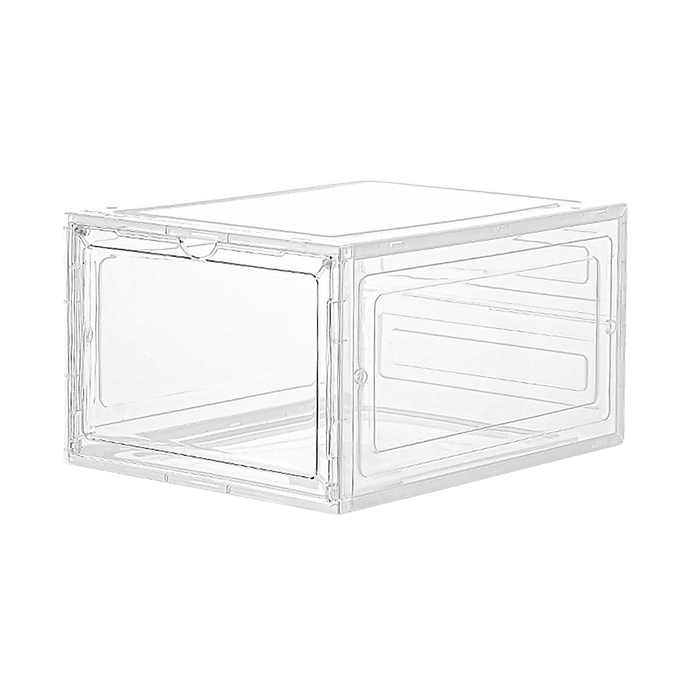 V63-839171-52904-00 Sneaker Display Case Shoe Storage Organizer Box Stackable Plastic Clear Magnetic - Image 1
