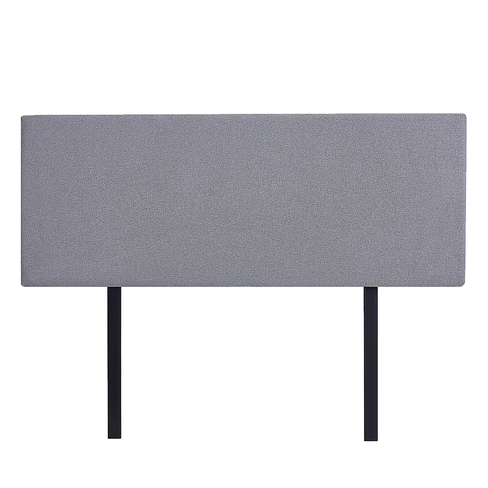 V63-839471-60696-00 Linen Fabric Double Bed Deluxe Headboard Bedhead - Slate Ash - Image 1