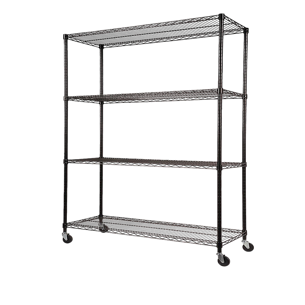 V63-841201-79957-00 Modular Wire Storage Shelf 1500 x 450 x 1920mm Steel Shelving with Wheels - Image 1