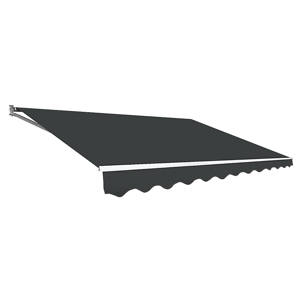 V63-842811-91861-00 Outdoor Folding Arm Awning Retractable Sunshade Canopy Grey 5.0m x 3.0m - Image 1