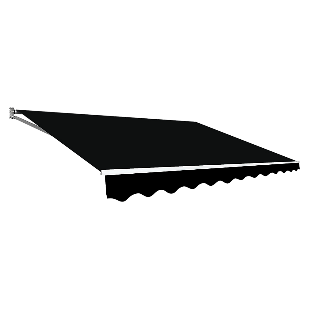 V63-842821-91860-00 Outdoor Folding Arm Awning Retractable Sunshade Canopy Black 5.0m x 3.0m - Image 1