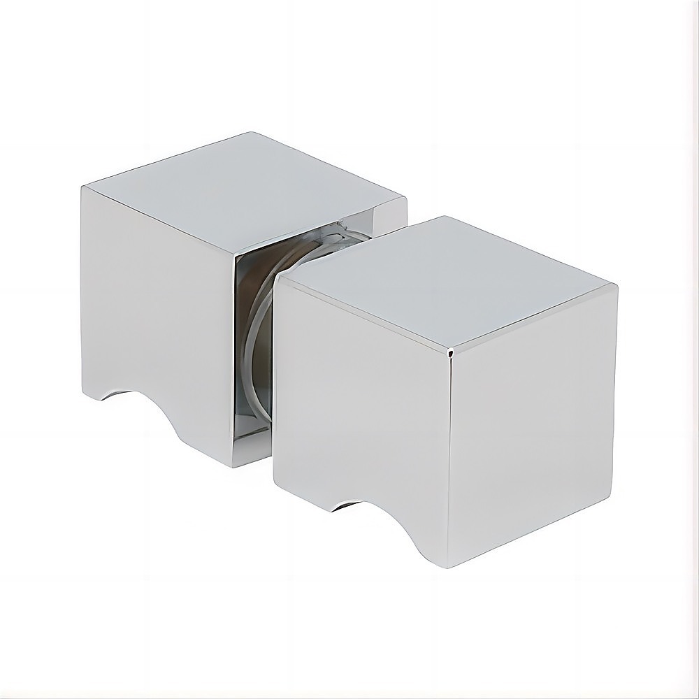 V63-930341-201147-02 Brass Shower Door Square knob Handle in Chrome - Image 1