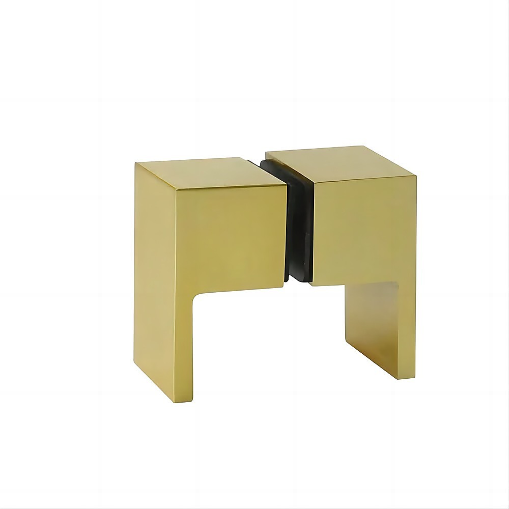 V63-930391-201167-02 Brass Shower Door Square double pull Handle in Gold - Image 1