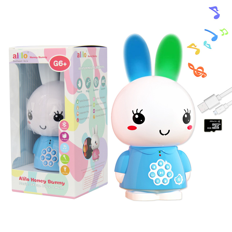 V632-ALILO9614-161105-00 Alilo Honey Bunny G6+ Blue (Bilingual Chinese/English) - Image 1