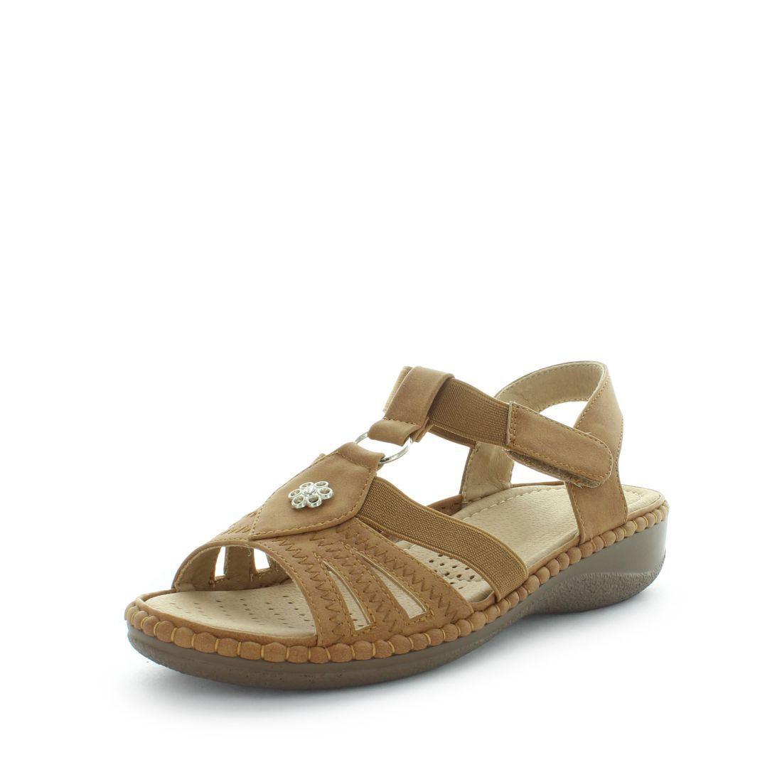 V717-AMINARA-TAN-8-194162-00 AEROCUSHION Women's MINARA Sandals Tan Shoe 8US - Image 1