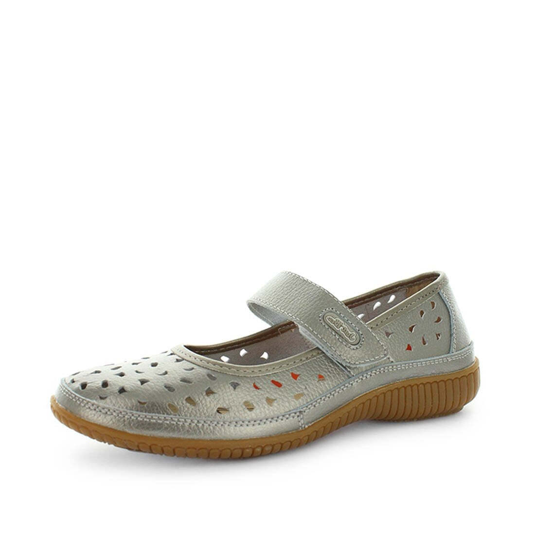 V717-JBCALE-PEWTER-39-188687-00 JUST BEE Women's CALE Flats Pewter 39EU - Image 1