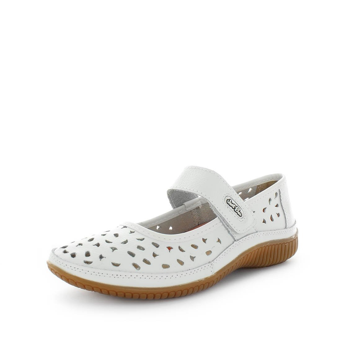 V717-JBCALE-WHITE-40-188611-00 JUST BEE Women's CALEBASIC Flats White 40EU - Image 1
