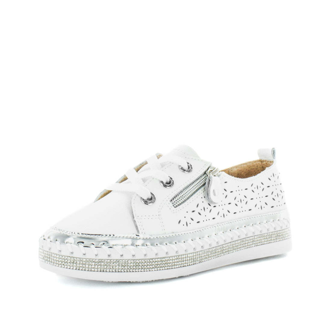 V717-JBCHELSY-WHITE-38-188241-00 JUST BEE Women's CHELSY Sneakers White 38EU - Image 1