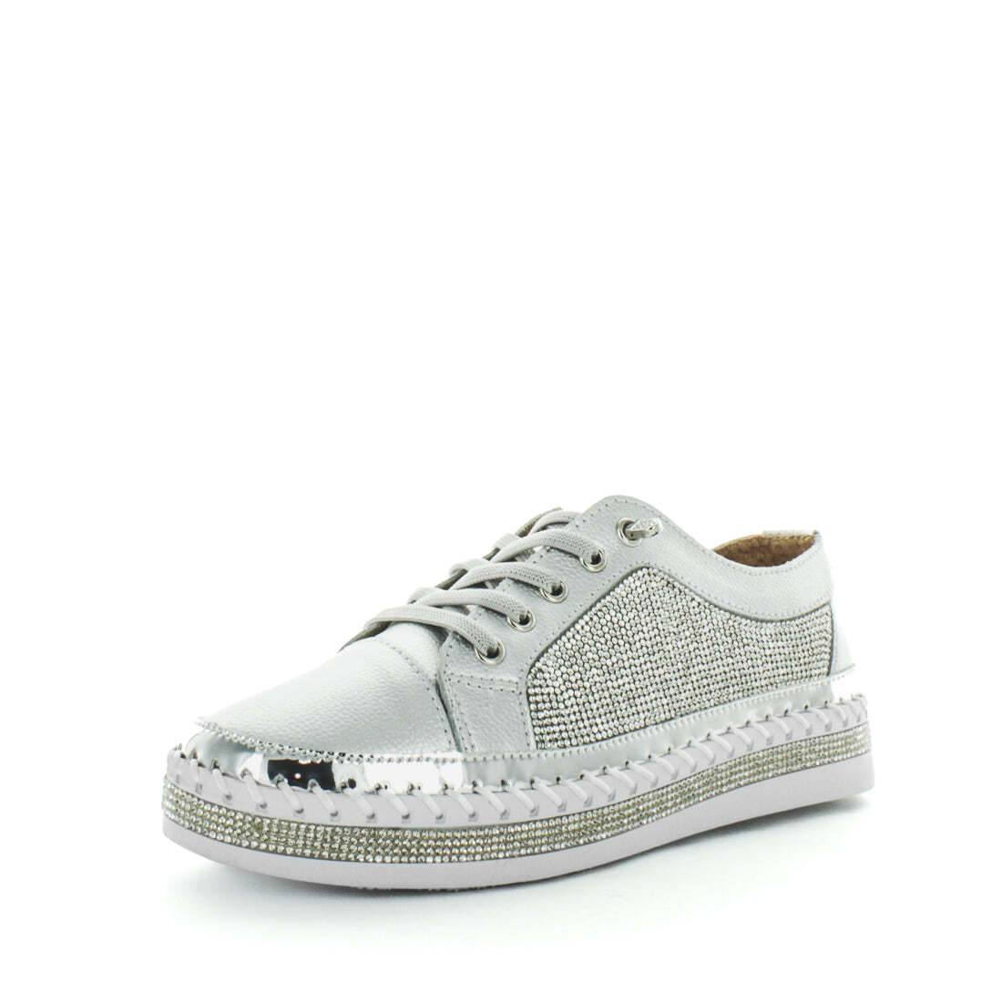V717-JBCRISTEL-SILVER-39-189198-00 JUST BEE Women's CRISTEL Sneakers Silver 39EU - Image 1