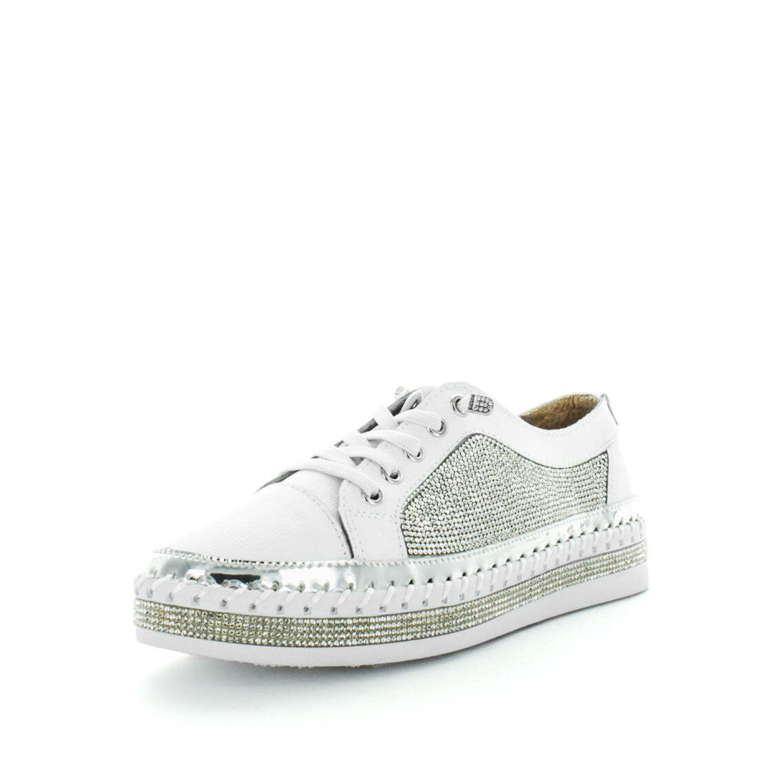 V717-JBCRISTEL-WHITE-38-189208-00 JUST BEE Women's CRISTEL Sneakers White 38EU - Image 1