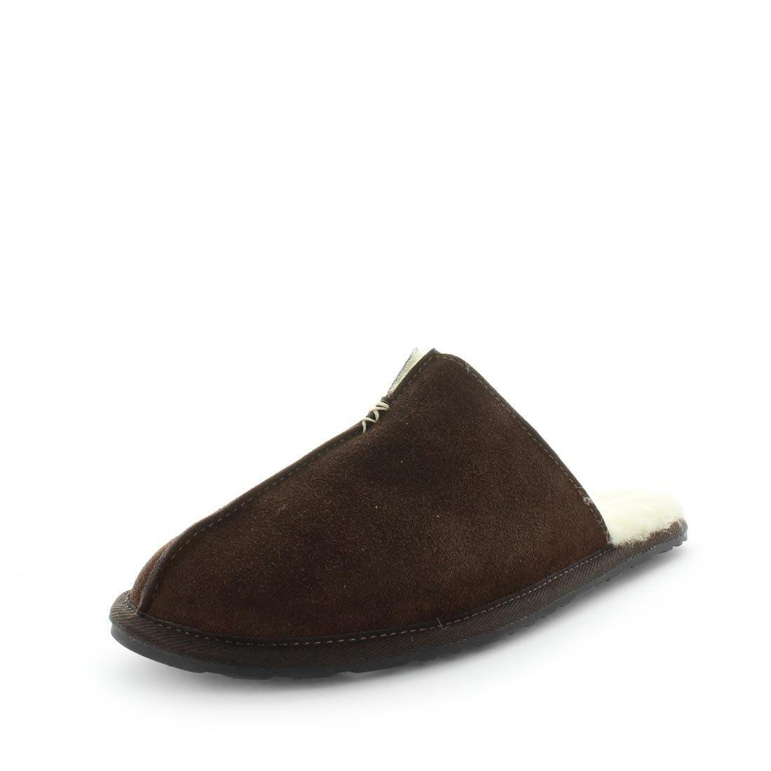 V717-JBCUFFS-CHOCOLATE-6-188775-00 JUST BEE Men's CUFFS Slippers Chocolate 6UK - Image 1
