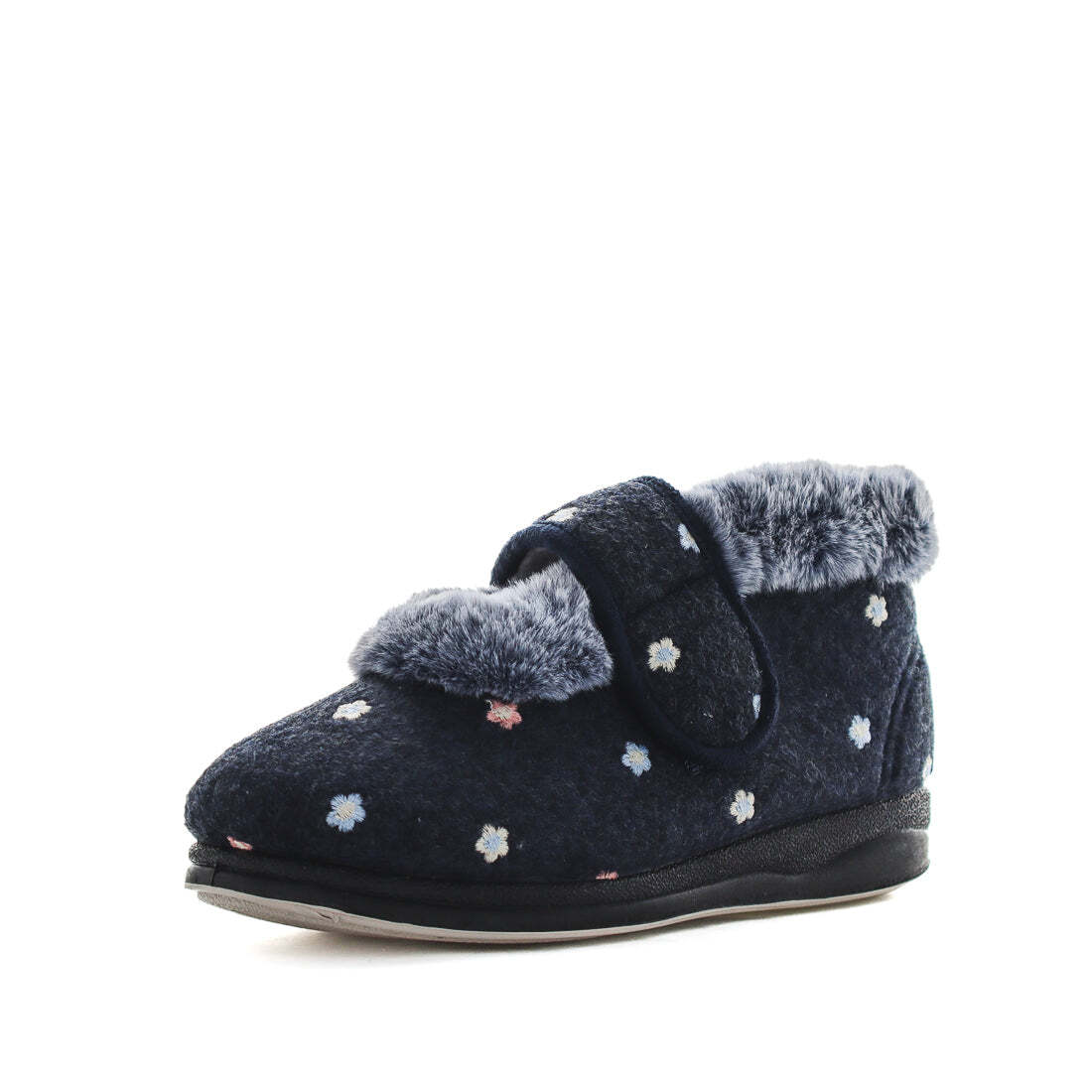 V717-PEMEE-NAVYFLORAL-9-187398-00 Panda EMEE Slippers Uggs Navy Floral Shoe 9 - Image 1