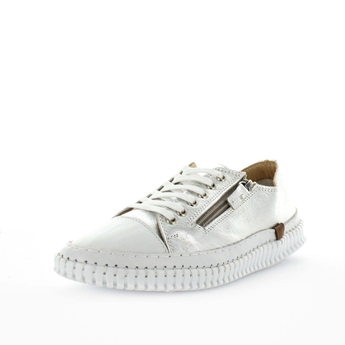 V717-STBANNAH-SILVER-39-193443-00 SOFT TREAD ALLINO Women's BANNAH Sneakers Silver Shoe 39EU - Image 1