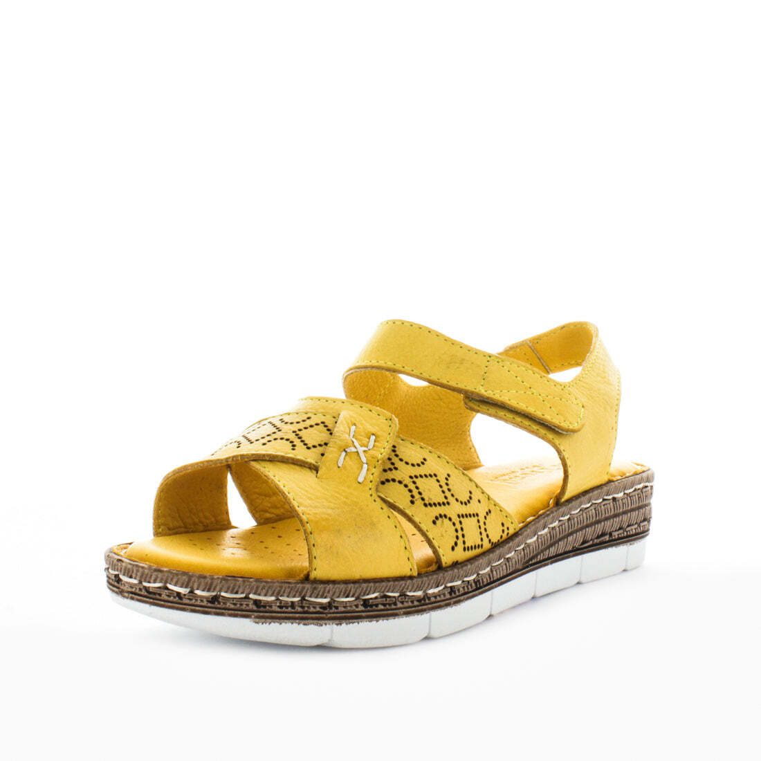 V717-STBELATRIX-MUSTARD-37-193739-00 SOFT TREAD ALLINO Women's BELATRIX Sandals Mustard Shoe 37EU - Image 1