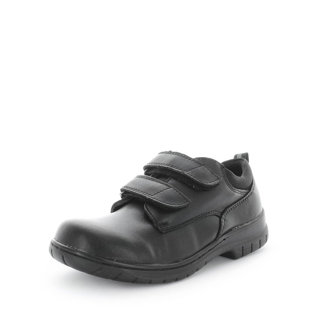 V717-WJACEN-BLACKSMOOTH-2-192695-00 WILDE SCHOOL Girl's JACEN School Black Smooth Shoe 2US - Image 1