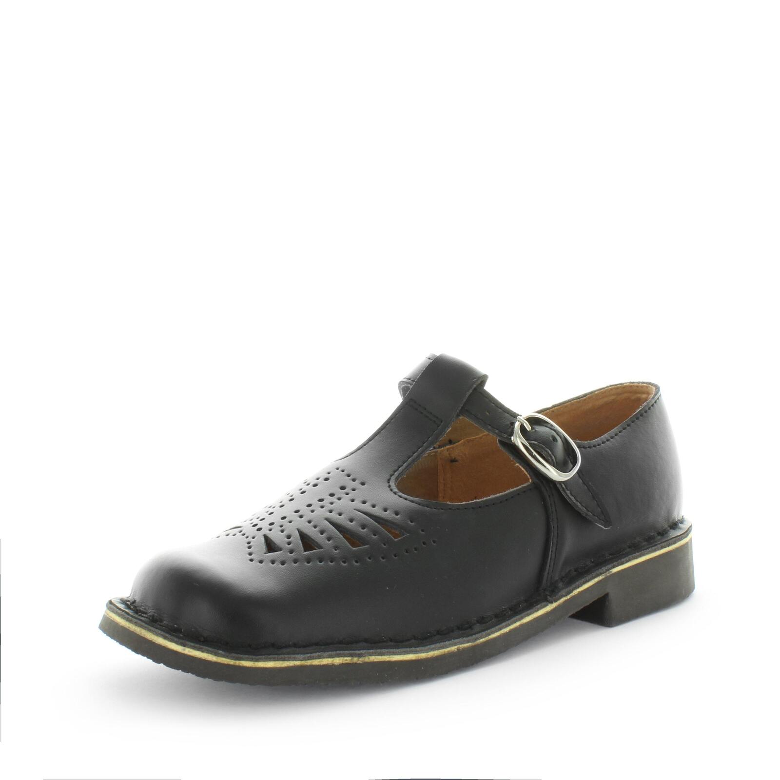 V717-WJENNYYVEL-BLKSMT-12-193382-00 WILDE SCHOOL Girl's JENNYVELJnr School Black Smooth Shoe 12US - Image 1