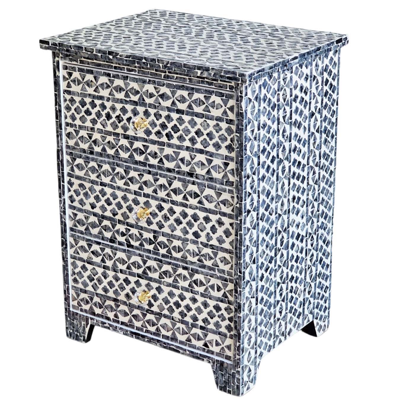 V742-78486-200347-00 SANTA FE SIDE SHELL INLAY SIDE TABLE - Image 1