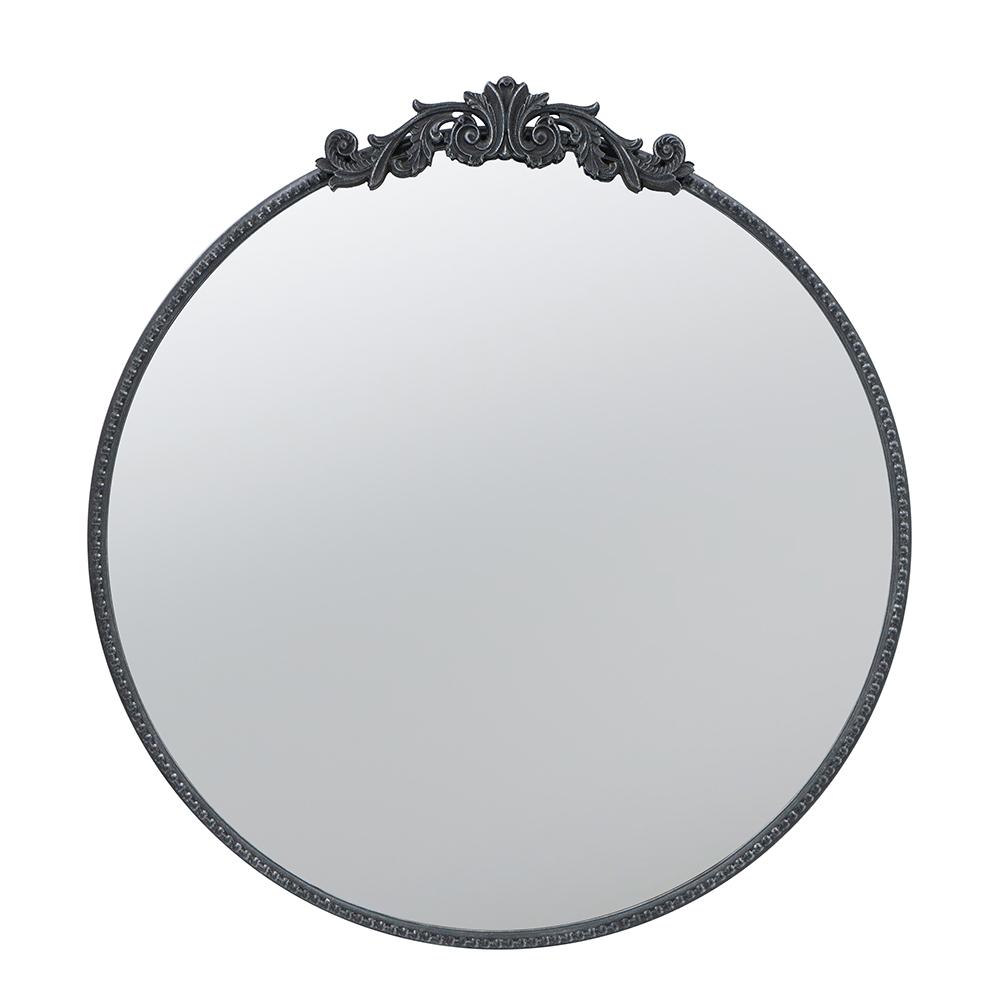 V742-82189-200367-00 ROUND ORNATE METALLIC WALL MIRROR - Image 1