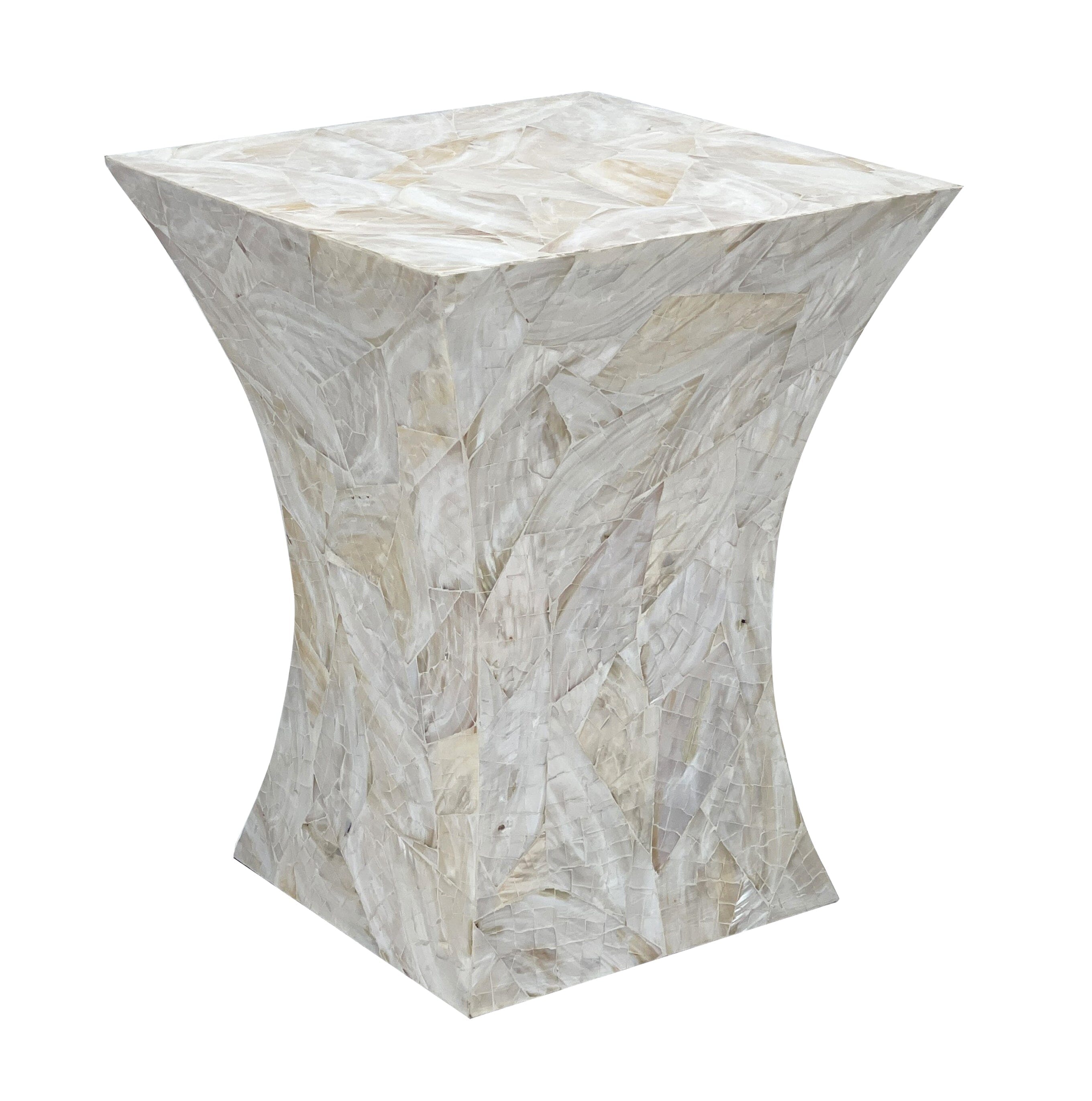 V742-FEH19-200348-00 GLEESON MOTHER OF PEARL HAND MADE SIDE TABLE - Image 1