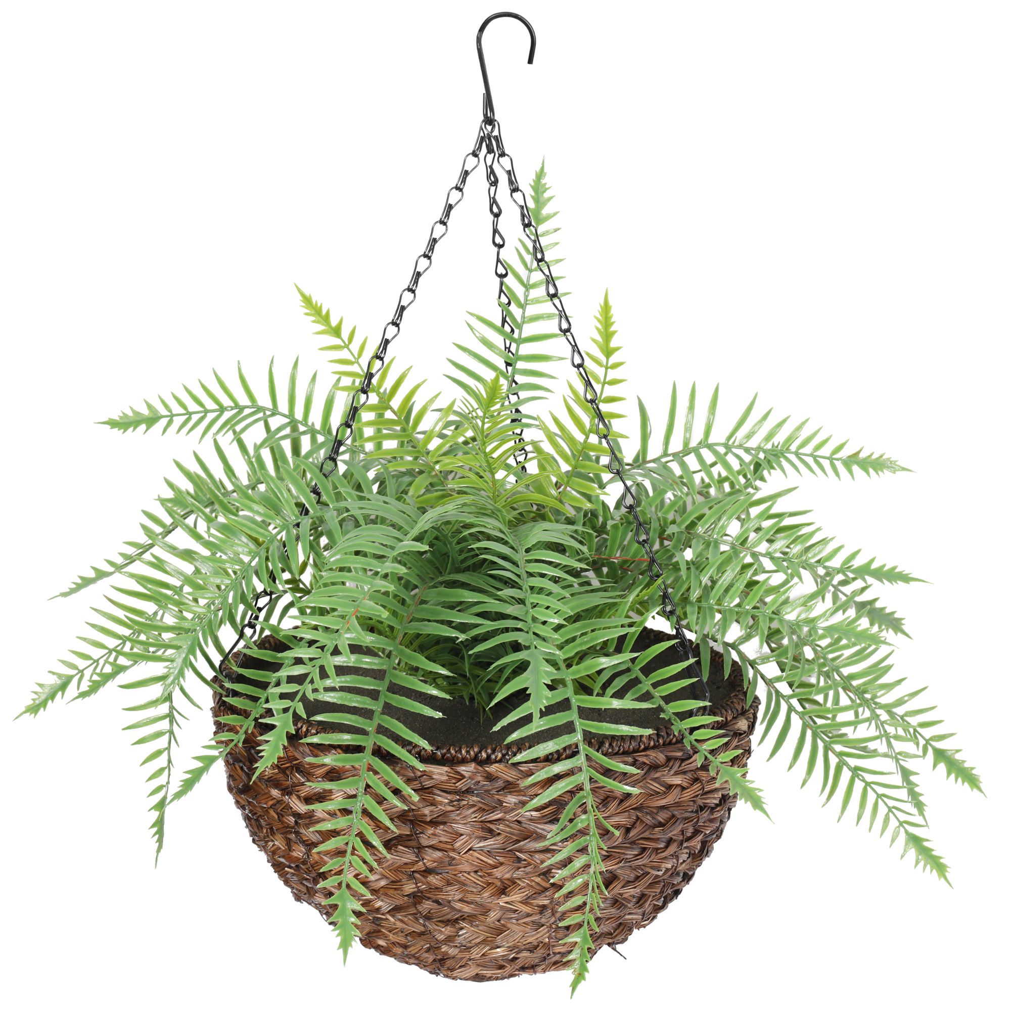 V77-1193907_1193907_1_1 Large Artificial Hanging Basket (Fern Hanging Basket) - Image 1