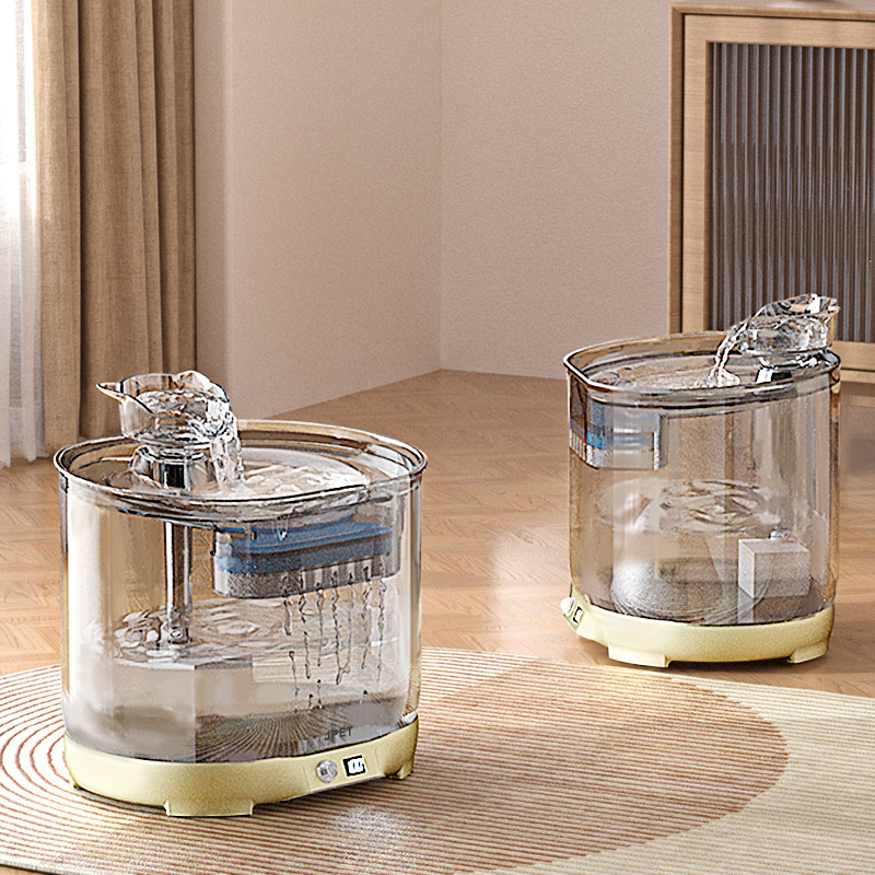 V888-ELOSUNG10110-206511-00 5000mAh Intelligent Charging Pet Water Fountain with Dual Flow Modes and Timer 2.2L - Image 1