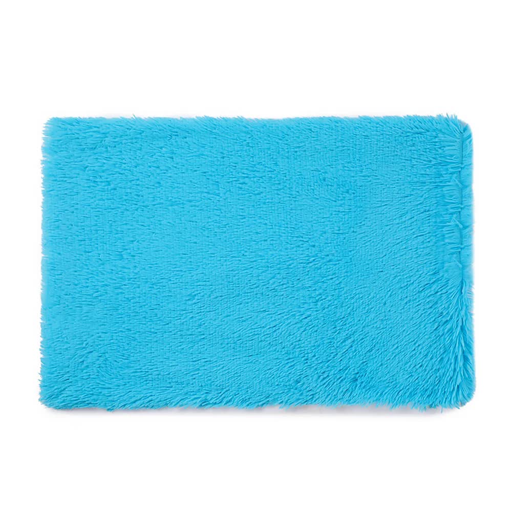 V888-ELOSUNG10406-204266-00 Fluffy Pet Blankets-Soft Faux Fur, Anti-Anxiety Cozy Throws for Cats and Dogs, M 80*55cm Blue - Image 1
