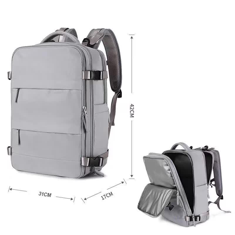 V888-ELOSUNG10945-205998-00 Multi-Compartment Travel Backpack with Shoe Storage and Wet-Dry Separation (Gray)31cm(L)*17cm(W)*42cm(H) - Image 1