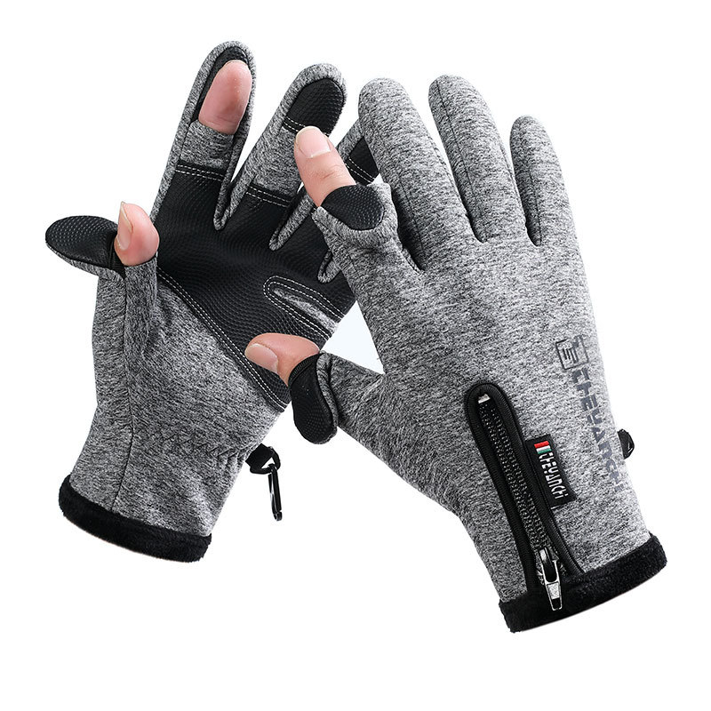 V888-ELOSUNG11060-206440-00 Convertible Fingerless Winter Gloves | Waterproof, Windproof Thermal Gloves with Touchscreen Compatibility Q808 XXL size Grey - Image 1
