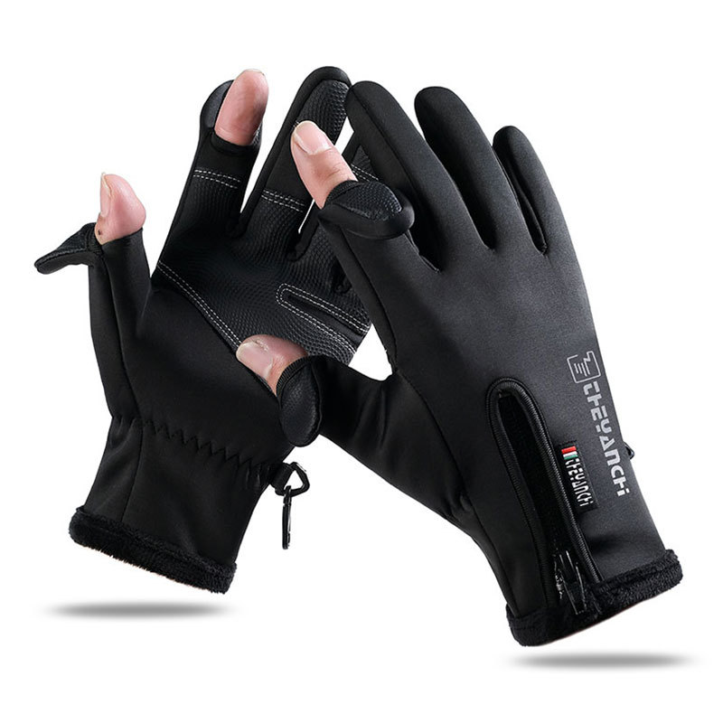 V888-ELOSUNG11061-206441-00 Convertible Fingerless Winter Gloves | Waterproof, Windproof Thermal Gloves with Touchscreen Compatibility Q808 M size Black - Image 1